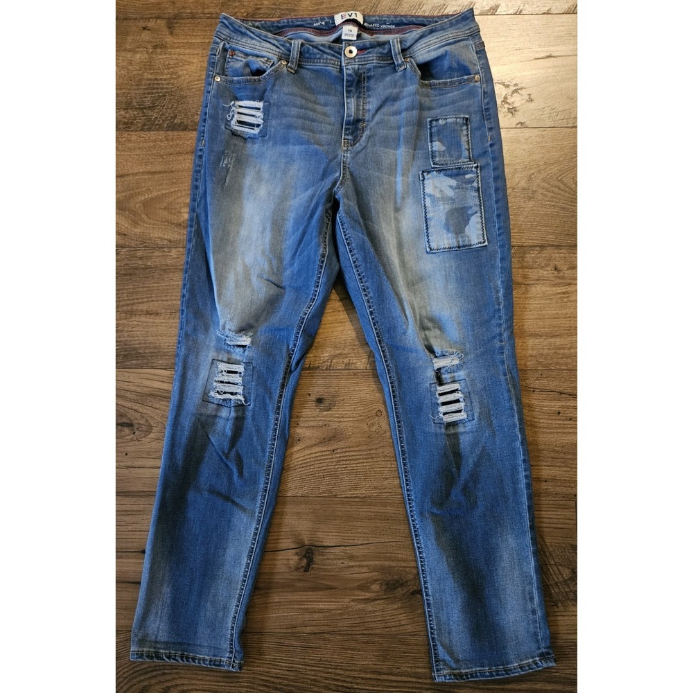 EV1  Relaxed Vintage‎ denim jeans 14 Distressed Mid Rise (31x27.5)